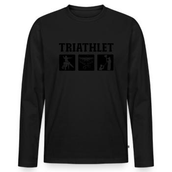 Festival Triathlon Beer pong Flunkyball Party Games - T-shirt manches longues Premium bio Homme - noir - Devant - Nico (187cm)