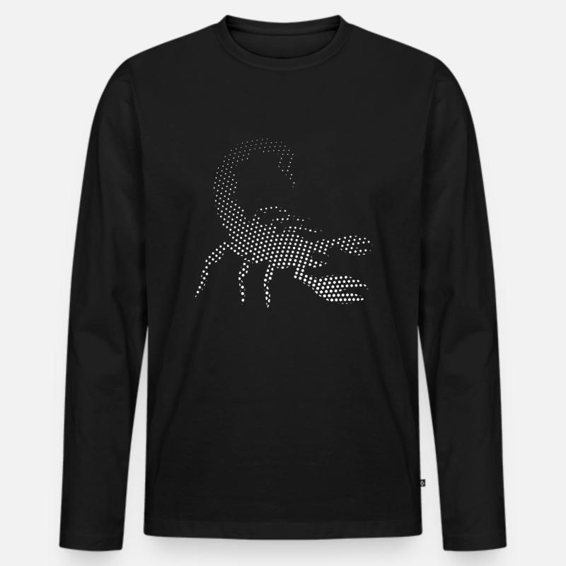 Skorpion - Männer Premium Bio Langarmshirt - Schwarz