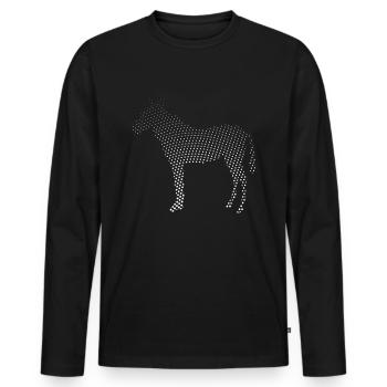 Zebra - Männer Premium Bio Langarmshirt - Schwarz - Vorne - Nico (187cm)