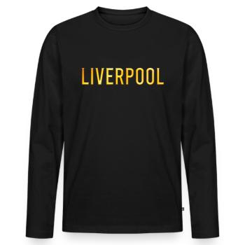Liverpool - Men's Premium Organic Long Sleeve Shirt - black - Front - Nico (187cm)