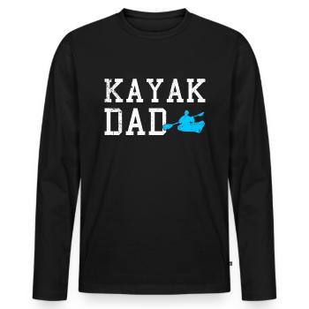 Kayak dad - Men's Premium Organic Long Sleeve Shirt - black - Front - Nico (187cm)