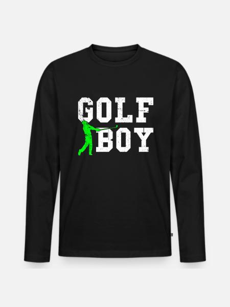 golf boy - Männer Premium Bio Langarmshirt - Schwarz