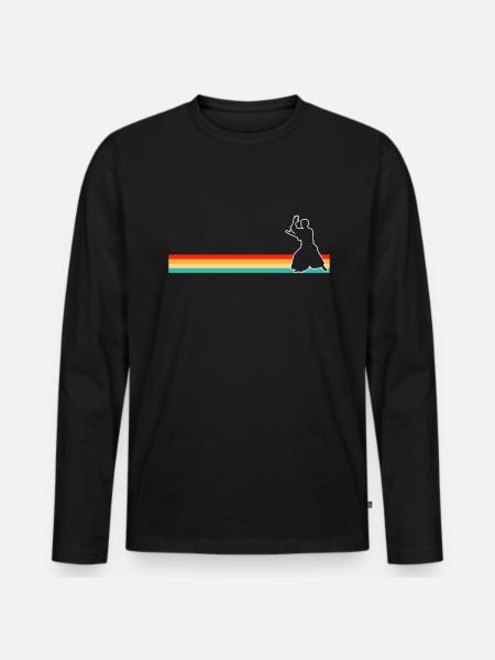 Aïkido Rétro - T-shirt manches longues Premium bio Homme - noir