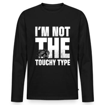 Je ne suis pas le type délicat - Porcupine - T-shirt manches longues Premium bio Homme - noir - Devant - Nico (187cm)