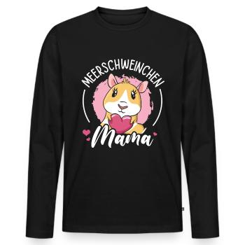 Guinea Pig Mom - Männer Premium Bio Langarmshirt - Schwarz - Vorne - Nico (187cm)