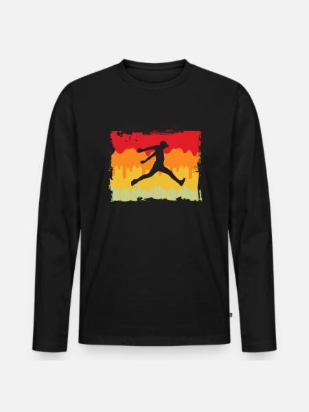 Parkour Retro - Men's Premium Organic Long Sleeve Shirt - black