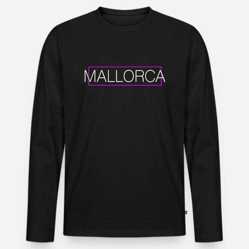 Mallorca - Männer Premium Bio Langarmshirt - Schwarz