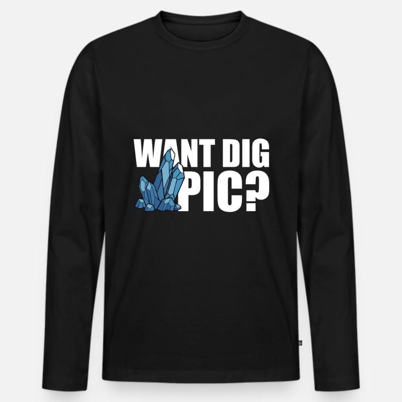 Funny Geologist - Männer Premium Bio Langarmshirt - Schwarz