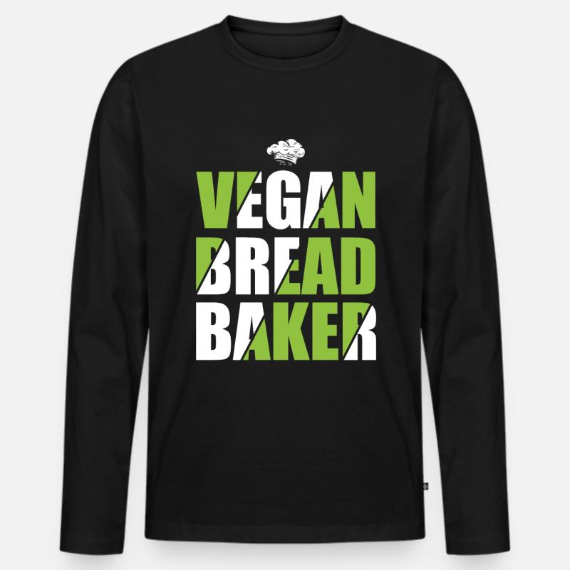 Vegan Bread Baker - Männer Premium Bio Langarmshirt - Schwarz