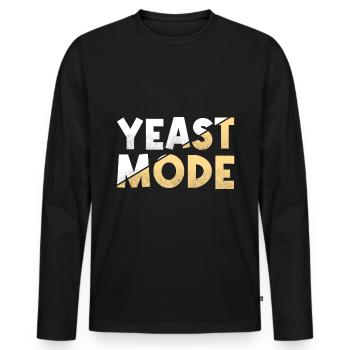 Yeast Mode - Baker - Männer Premium Bio Langarmshirt - Schwarz - Vorne - Nico (187cm)