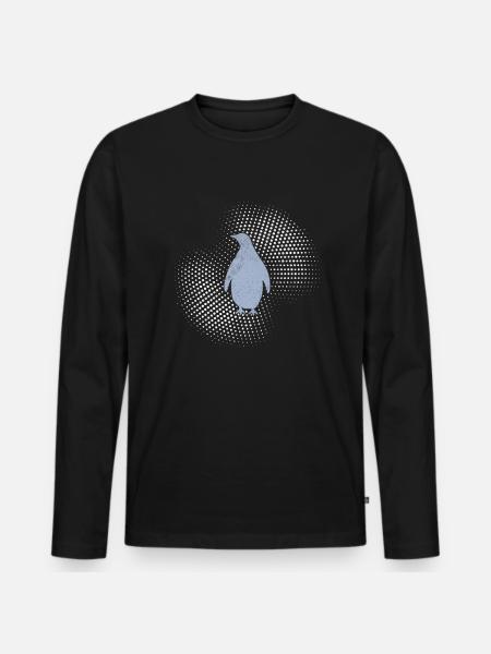 Pingouin - T-shirt manches longues Premium bio Homme - noir