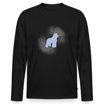 Poodle - Men's Premium Organic Long Sleeve Shirt - black - Front - Nico (187cm)