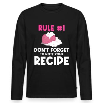 Don't Forget To Note Your Recipe - Soap Making - Männer Premium Bio Langarmshirt - Schwarz - Vorne - Nico (187cm)