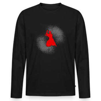 Aikido - Männer Premium Bio Langarmshirt - Schwarz - Vorne - Nico (187cm)