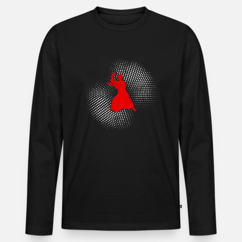 Aikido - Männer Premium Bio Langarmshirt - Schwarz