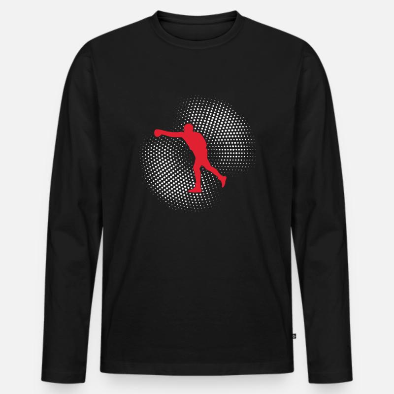 Boxen - Männer Premium Bio Langarmshirt - Schwarz