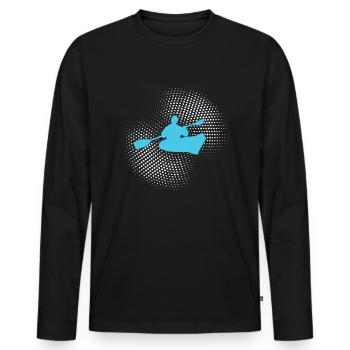 Kanu fahren - Männer Premium Bio Langarmshirt - Schwarz - Vorne - Nico (187cm)