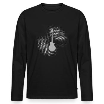 e Guitar Rock - Men's Premium Organic Long Sleeve Shirt - black - Front - Nico (187cm)