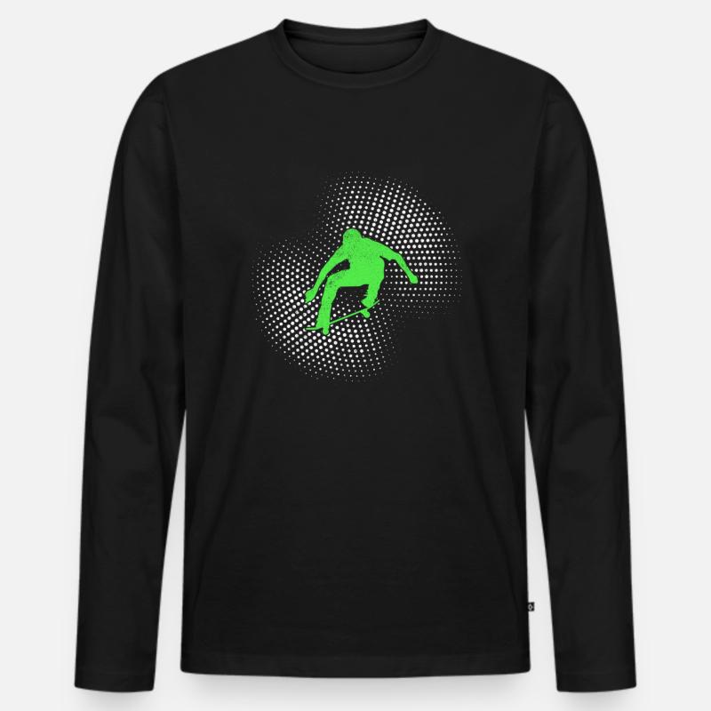 Skateboarding - Männer Premium Bio Langarmshirt - Schwarz