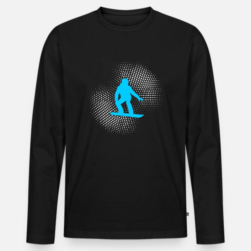 Snowboarding - Männer Premium Bio Langarmshirt - Schwarz