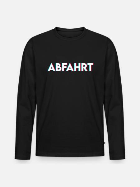 Techno feiern Party - Männer Premium Bio Langarmshirt - Schwarz