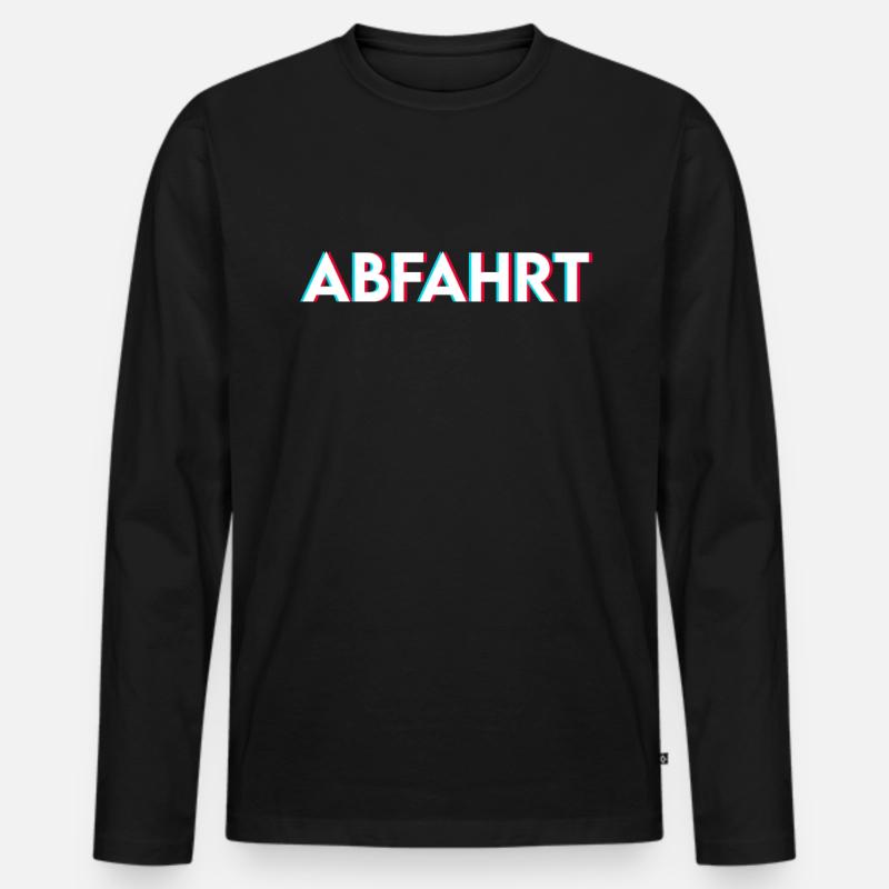 Techno feiern Party - Männer Premium Bio Langarmshirt - Schwarz