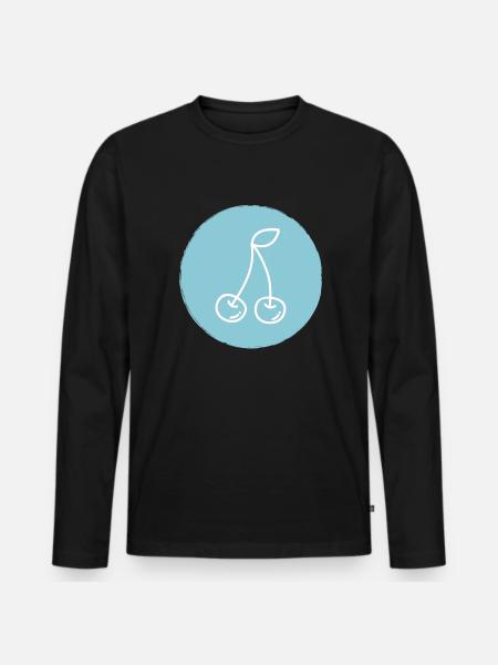 Cherry - Men's Premium Organic Long Sleeve Shirt - black