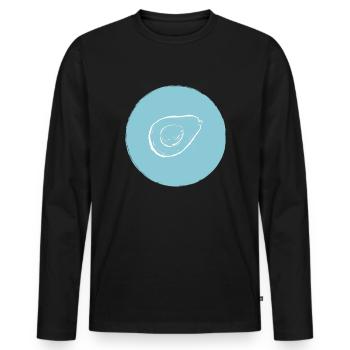 Avocado - Männer Premium Bio Langarmshirt - Schwarz - Vorne - Nico (187cm)