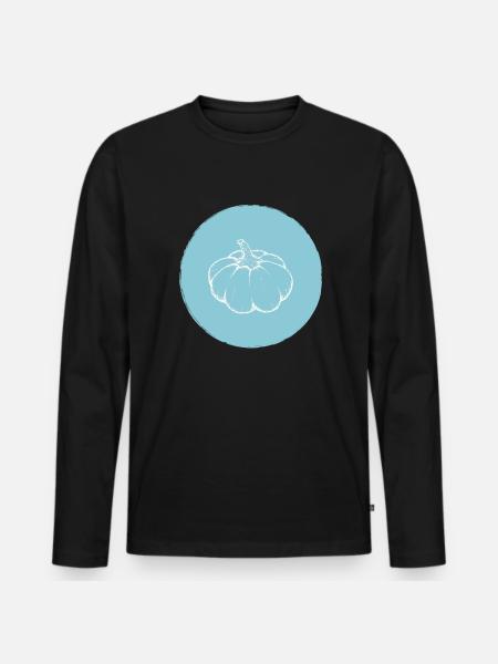 Pumpkin - Men's Premium Organic Long Sleeve Shirt - black
