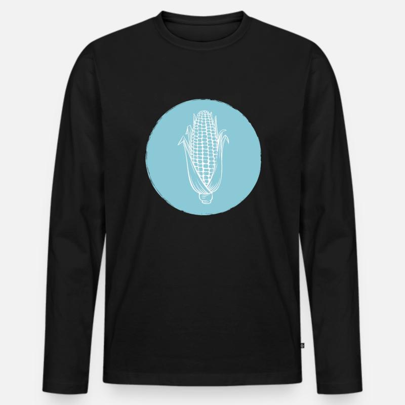 Mais - Männer Premium Bio Langarmshirt - Schwarz