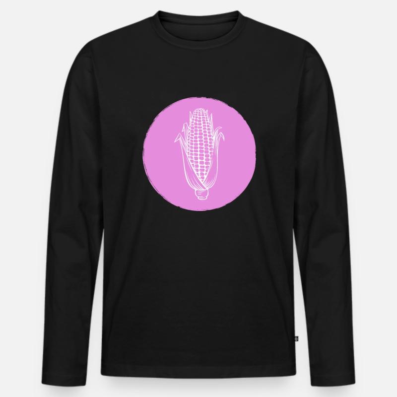 Mais - Männer Premium Bio Langarmshirt - Schwarz