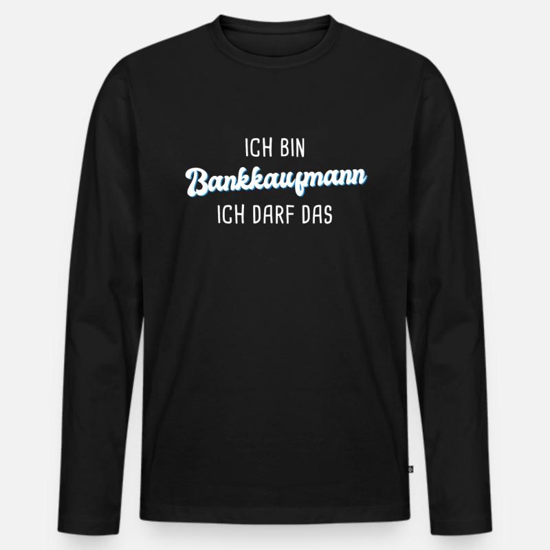 Bankkaufmann - Männer Premium Bio Langarmshirt - Schwarz