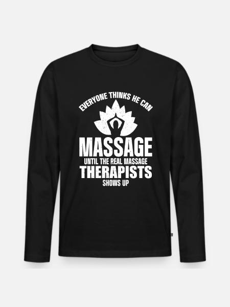 Massage Therapist - Men's Premium Organic Long Sleeve Shirt - black