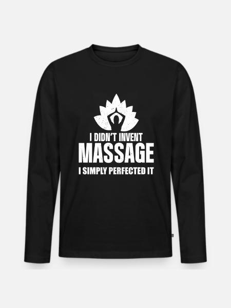 Massage Therapist - Männer Premium Bio Langarmshirt - Schwarz