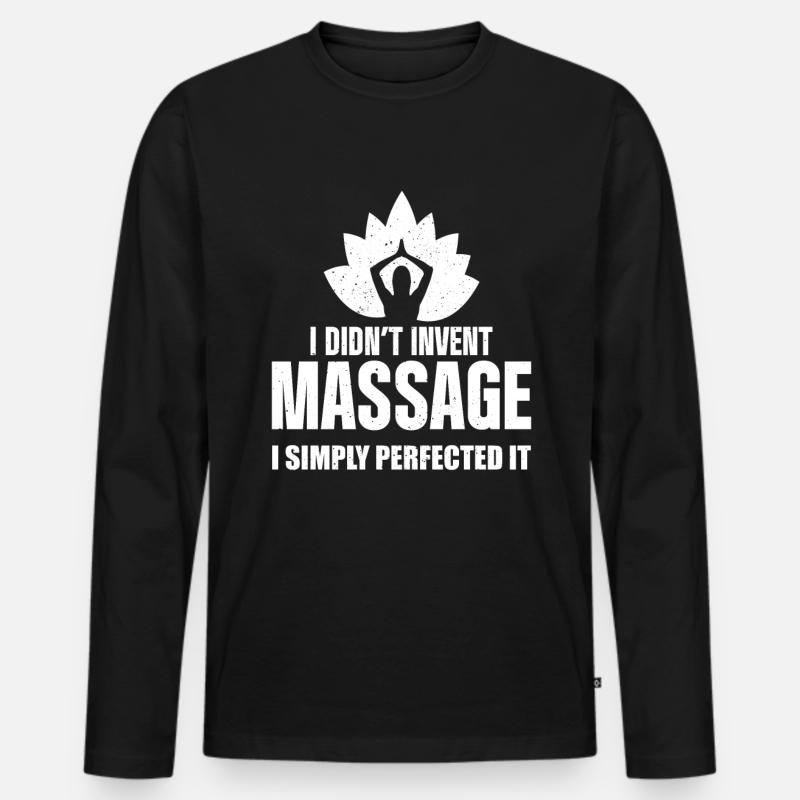 Massage Therapist - Männer Premium Bio Langarmshirt - Schwarz