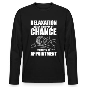 Massage Therapist - Men's Premium Organic Long Sleeve Shirt - black - Front - Nico (187cm)