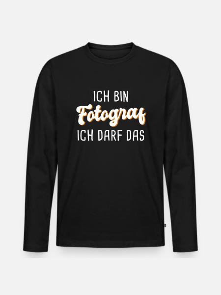 Fotograf - Männer Premium Bio Langarmshirt - Schwarz