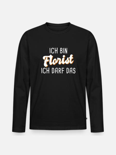 Florist - Männer Premium Bio Langarmshirt - Schwarz