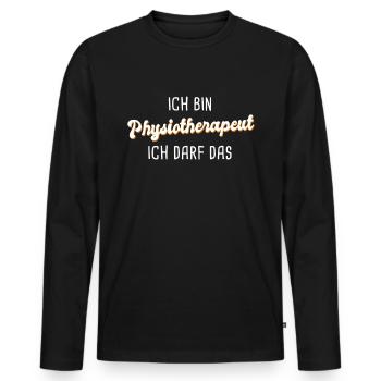 Physiotherapeut - Männer Premium Bio Langarmshirt - Schwarz - Vorne - Nico (187cm)