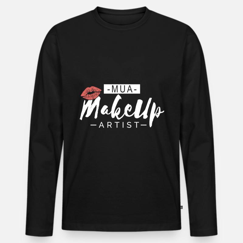 Makeup Artist - Männer Premium Bio Langarmshirt - Schwarz