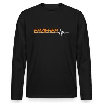 Erzieher - Männer Premium Bio Langarmshirt - Schwarz - Vorne - Nico (187cm)