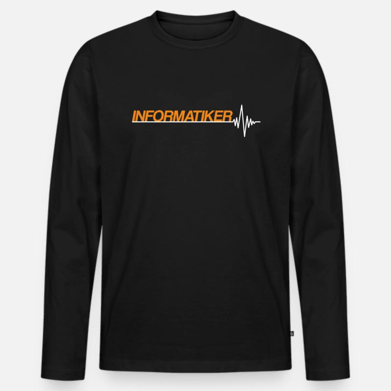 Informatiker - Männer Premium Bio Langarmshirt - Schwarz