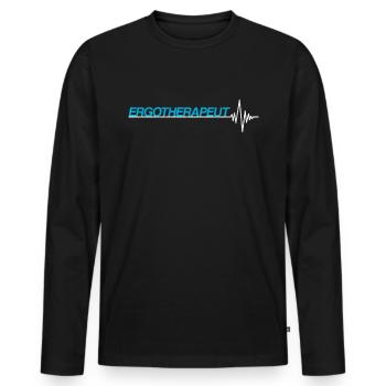 Ergotherapeut - Männer Premium Bio Langarmshirt - Schwarz - Vorne - Nico (187cm)