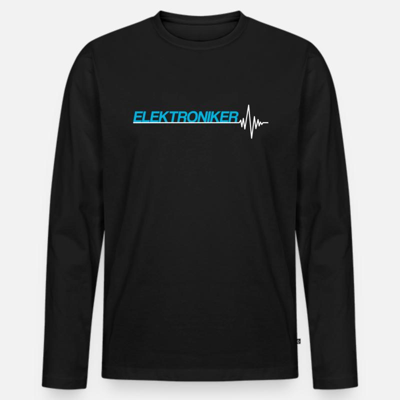 Elektroniker - Männer Premium Bio Langarmshirt - Schwarz