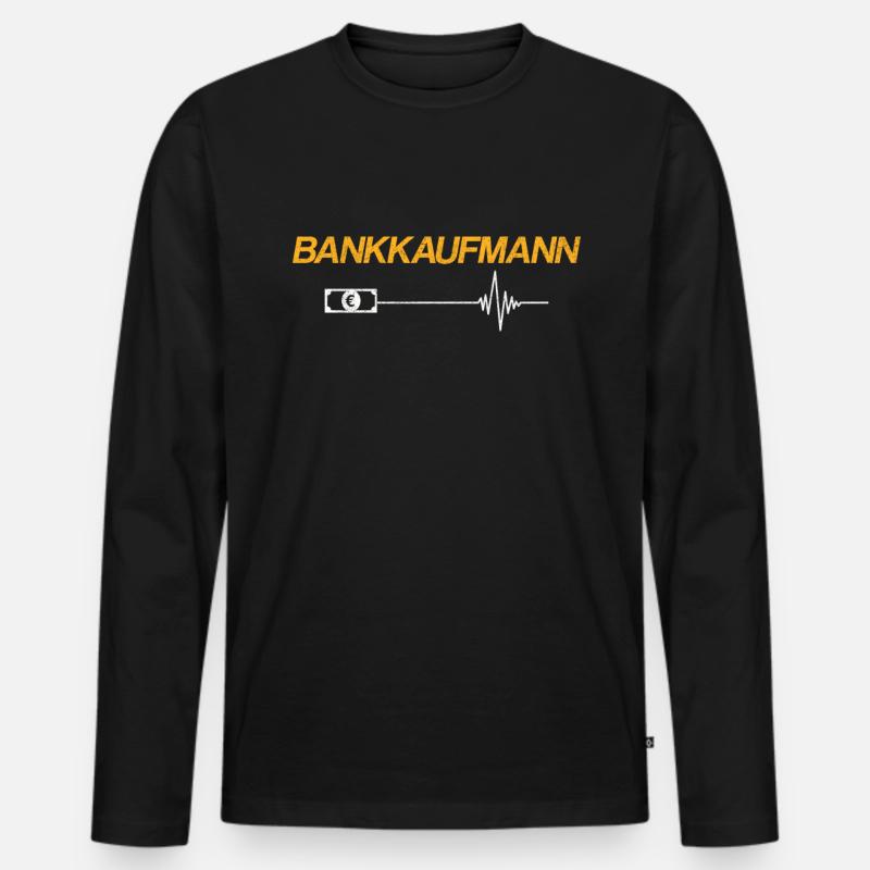 Bankkaufmann - Männer Premium Bio Langarmshirt - Schwarz