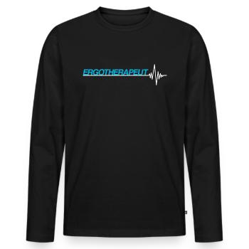 Ergotherapeut - Männer Premium Bio Langarmshirt - Schwarz - Vorne - Nico (187cm)