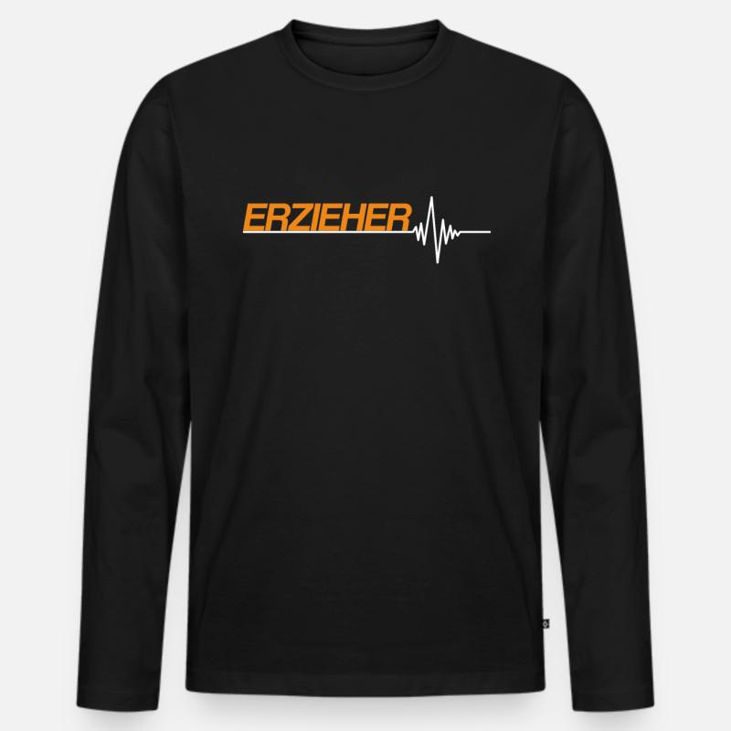 Erzieher - Männer Premium Bio Langarmshirt - Schwarz