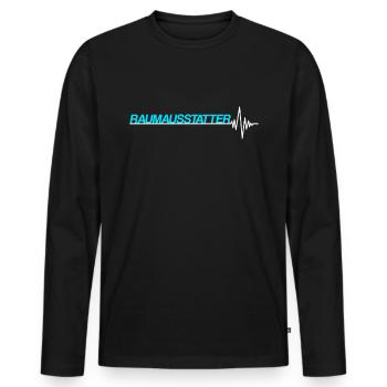 Raumausstatter - Männer Premium Bio Langarmshirt - Schwarz - Vorne - Nico (187cm)