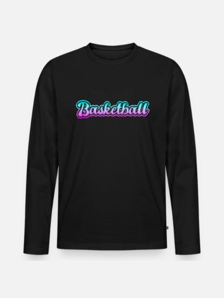 Basket-ball - T-shirt manches longues Premium bio Homme - noir