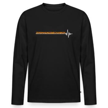 Opérateur de machine de découpe - T-shirt manches longues Premium bio Homme - noir - Devant - Nico (187cm)